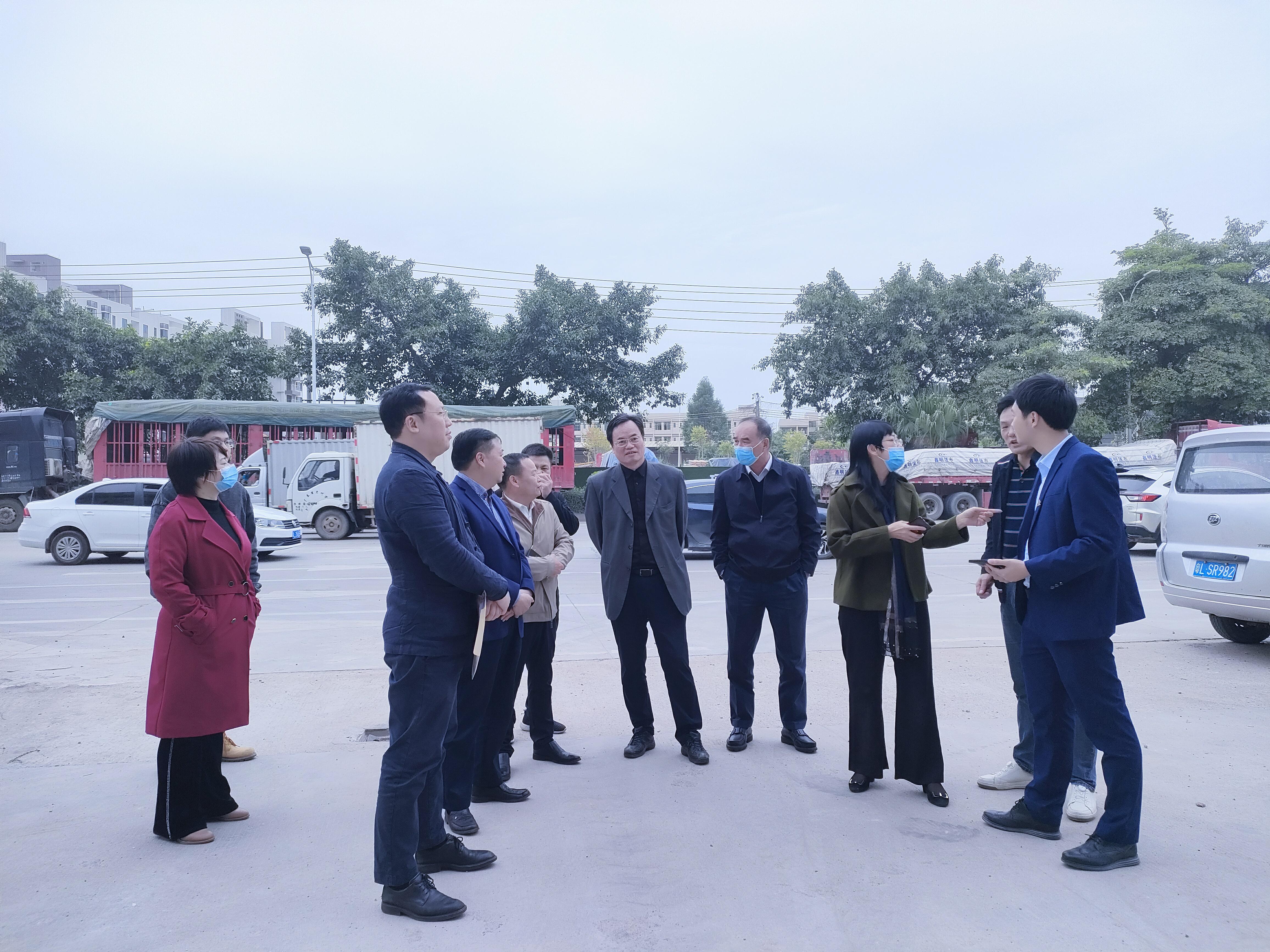 领导关怀丨市政协领导调研茂森尊龙抖圈 - 为du而生电商产业园建设工作(图1)